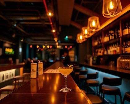 Bar in Wien am Abend